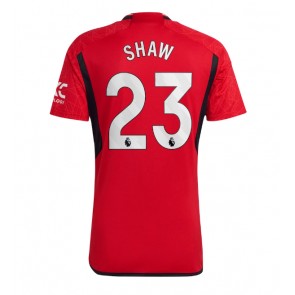 Manchester United Luke Shaw #23 Koszulka Podstawowych 2023-24 Krótki Rękaw
